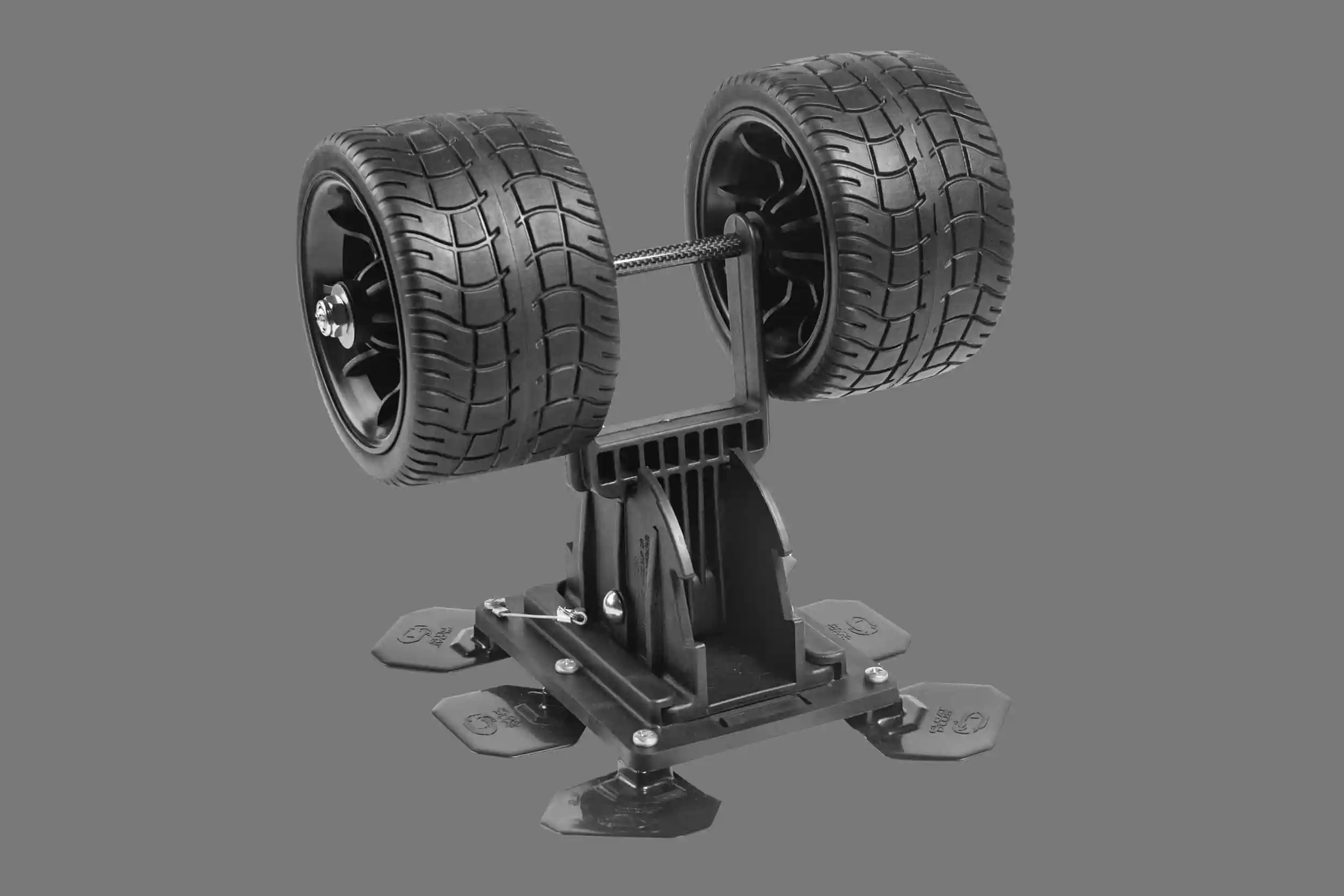 Zestaw kółek Float Plus Premium Wheel Set do transportu bellyboatu – 2 koła gumowe, statyw i mocowanie